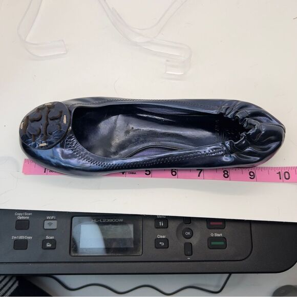 Blue Tory Burch Patent Reva Ballet flats 7 - Picture 2 of 16